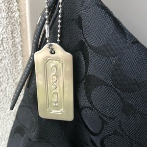 Coach Black Tonal Logo Handbag
